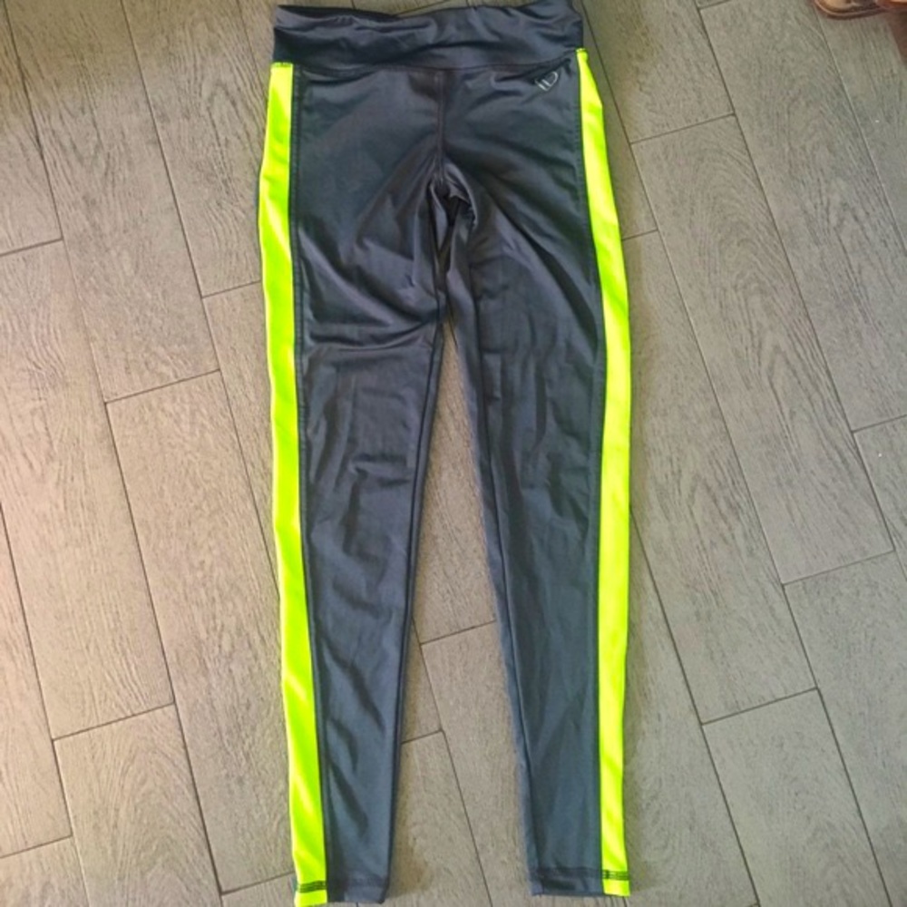 Neon Yellow & Grey Leggings- Donating Soon!